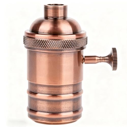 3 Pack Red Bronze E26 E27 Edison Vintage Lamp Socket