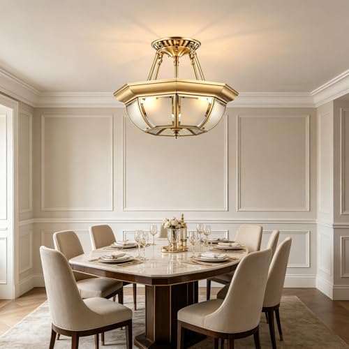 Vintage Style Brass Chandelier