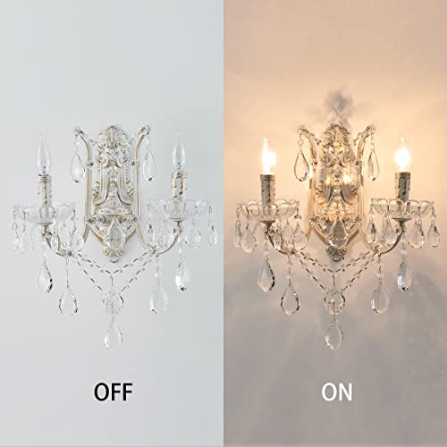 French Country Crystal Wall Sconce
