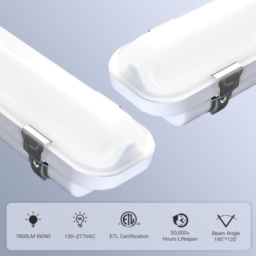 4FT LED Vapor Tight Light Fixture 60W (4 Count)