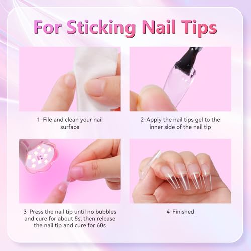 Flash Cure UV Nail Lamp for Gel Nails Rechargeable Gooseneck Design