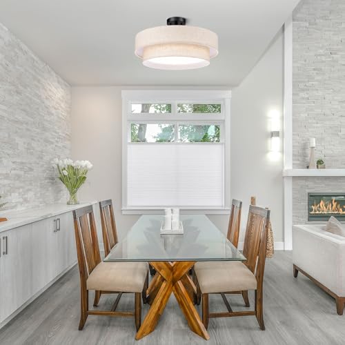 20 Inch Semi Flush Mount Round Ceiling Light Fixture