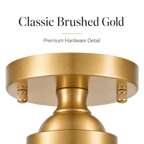 Artistic Gold Handcrafted Semi Flush Mount Ceiling Light