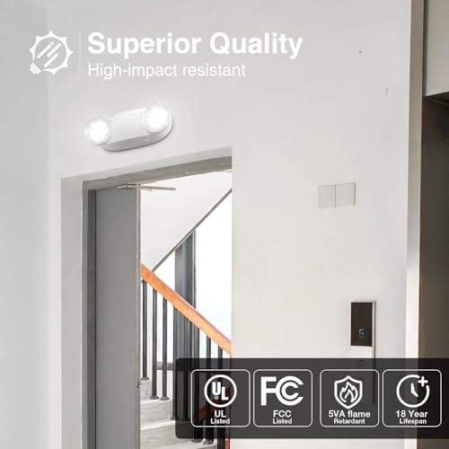 4 Pack Emergency Lights for Business (4 Count)