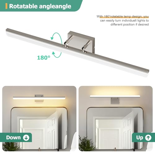 Brushed Nickel Vanity Light 31.5"