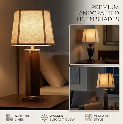 Beige Square Cut Corner Lamp Shades Set of 2 (2 Count)