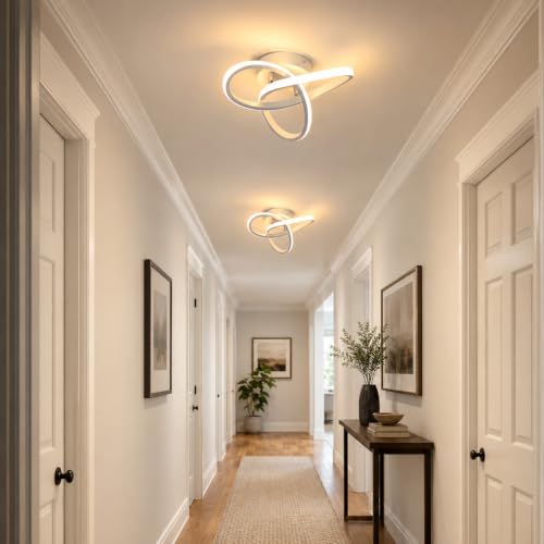 Hallway Light Acrylic Modern LED Ceiling Light Fixtures 3000K Close to Ceiling Lights for Bedroom