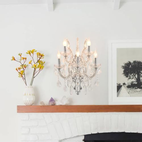 Large Modern Crystal Wall Sconce