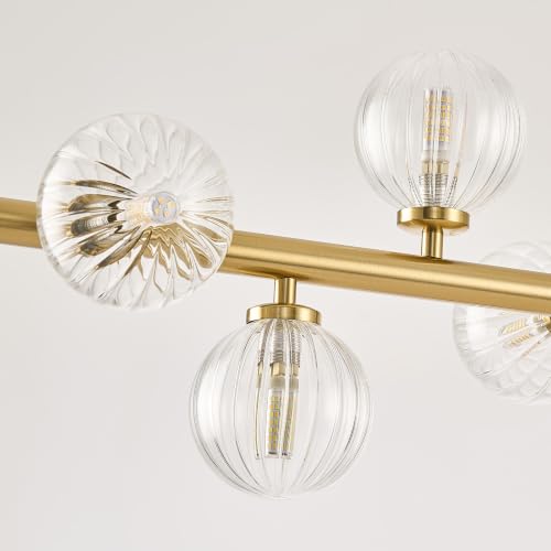 Mid Century Modern Glass Globe Sputnik Chandelier