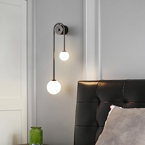 Black U Shape Linear Wall Light Mid Century Modern Black Wall Lamp Sconce