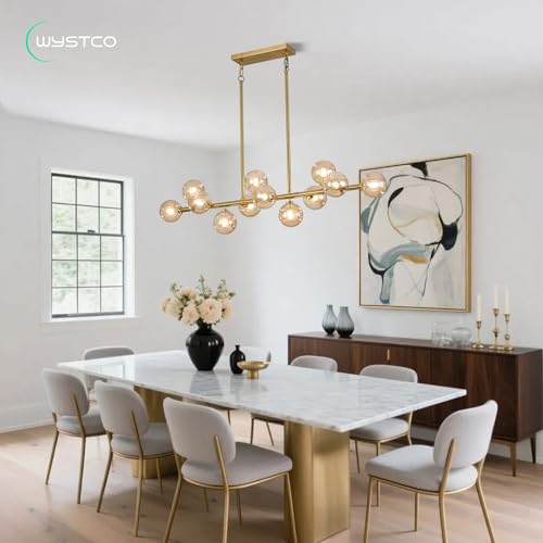 50" Large Glass Globe Sputnik Chandelier
