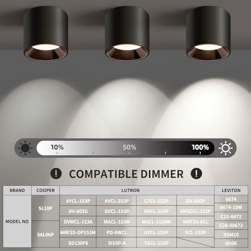 Modern LED Flush Mount Ceiling Light Fixtures for Hallway (3 Count)