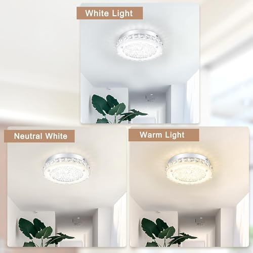 Crystal Ceiling Light Fixture Flush Mount LED Modern Ceiling Light