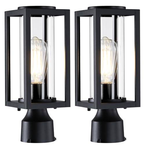 13'' Outdoor Post Lights Lamp Post Light Fixture 2 Packs (2 Count)