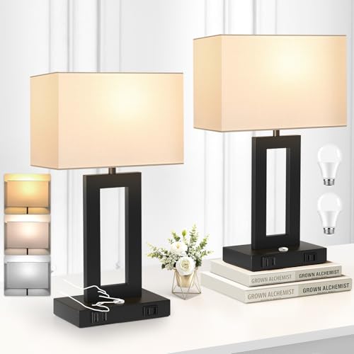 Set of 2 Table Lamps for Bedrooms (2 Count)