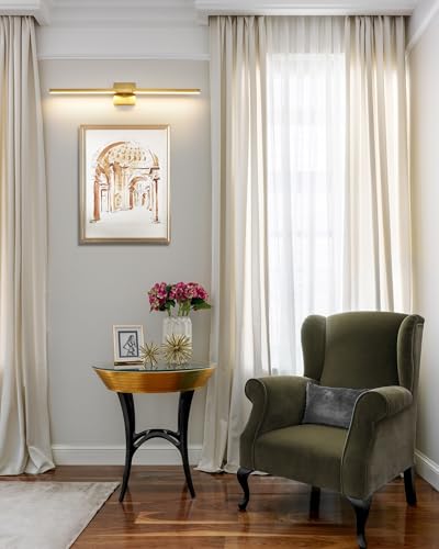 Gold Battery Operated Wall Sconce with Remote Control 36 Inch