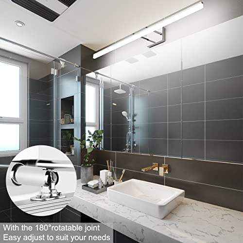 48 inch LED Vanity Lights Adjustable Bathroom Wall Light Fixtures Bathroom Lighting Fixture Over Mirror Chrome Modern Vanity Lighting 5500K