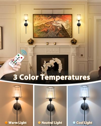 23 inch Crystal Battery Operated Wall Sconce Set of 2