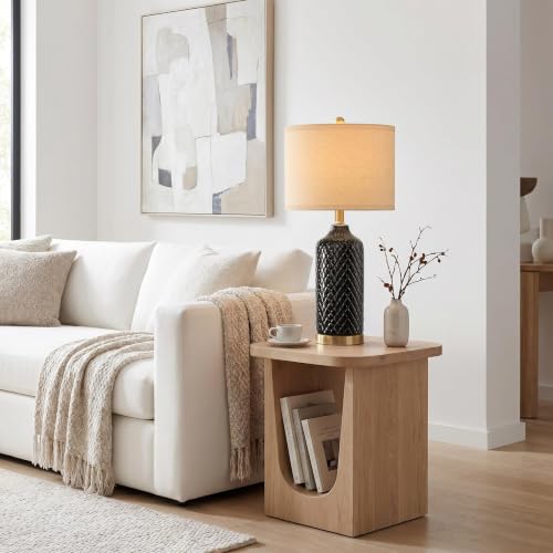 24.25" Ceramic Table Lamps for Living Room Bedroom Modern Lamps Set of 2 (2 Count)