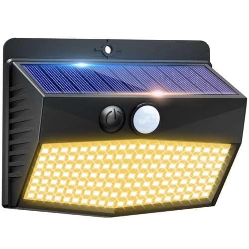 1 Pack Solar Motion Sensor Lights Outdoor Waterproof with 3 Modes