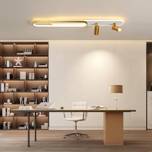47.2inch Modern LED Ceiling Light 60w Gold Linear Ceiling Lights