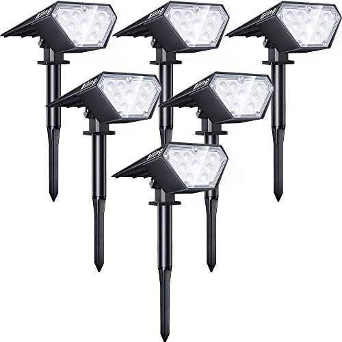Solar Spot Lights Outdoor Waterproof Bright 700 Lumen White 6 Pack (6 Count)