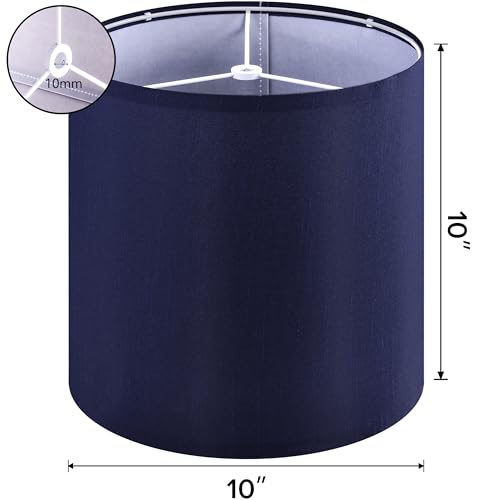 2 Pcs Small Drum Lamp Shades Blue (2 Count)