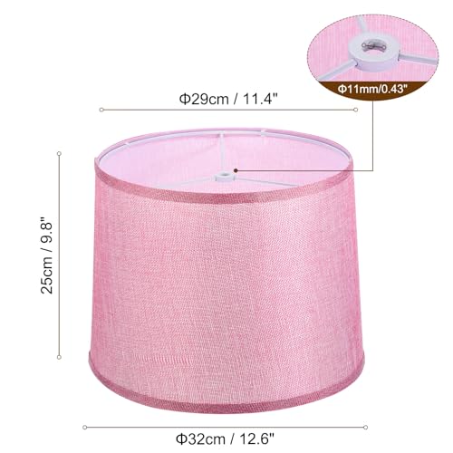Lamp shades for Table Lamps 11.4" Top x 12.6" Bottom x 9.8" High Drum Lamp shades for Floor Lamps Medium Linen Lampshade Easy Assembly for Lamp Replacement