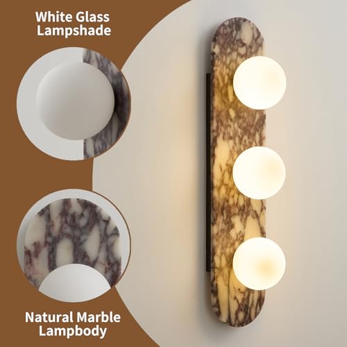 23.6 inch Natural Marble Wall Sconce
