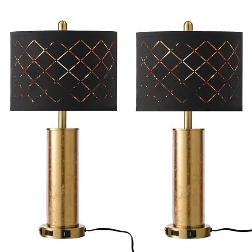25.6" Black Table Lamps Set of 2 (2 Count)