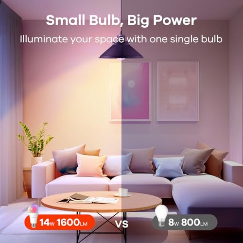 Matter Smart Light Bulbs A21 (4 Count)