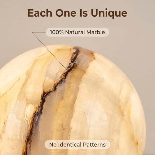 Natural Marble Lamp Cordless Touch Control Night Light 3