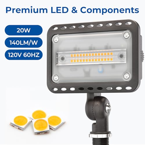 20W 2800LM LED Flood Lights Outdoor (2 Count)