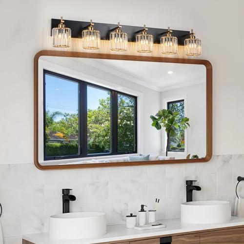 6 Light Crystal Bathroom Vanity Light