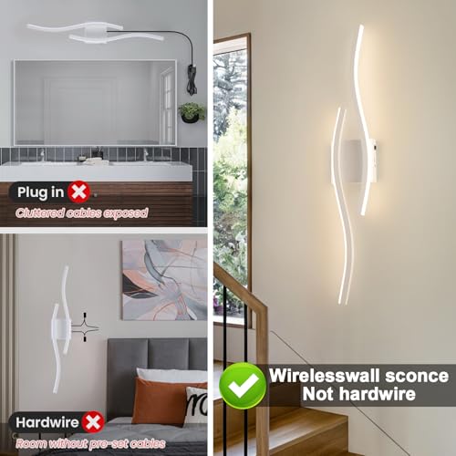 Modern White Wall Sconces Set of 2 (2 Count)