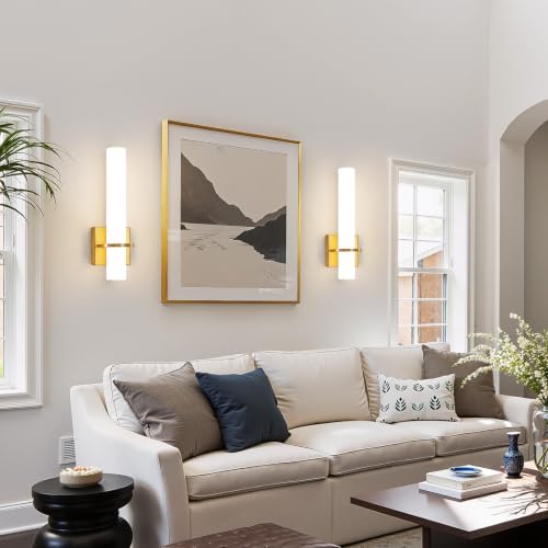 Battery Operated Gold Wall Sconces (2 Count)