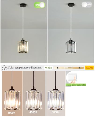 Crystal Pendant Lights Black 1 Light Cluster Ceiling