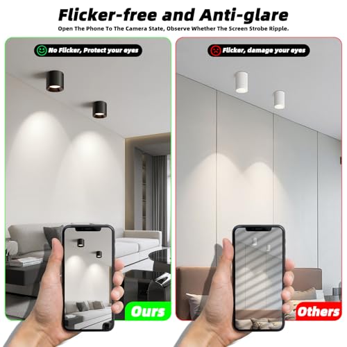 Hallway Light Flush Mount Modern LED Ceiling Light Fixtures for Kitchen Entryway (3 Count)
