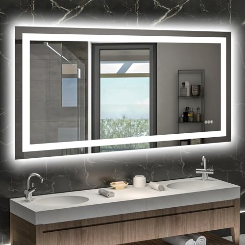 55"X30" LED Bathroom Mirror with Lights
