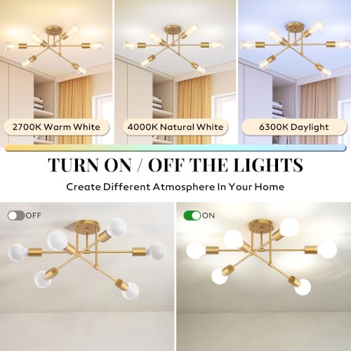 Modern Sputnik Chandelier Ceiling Light Fixtures