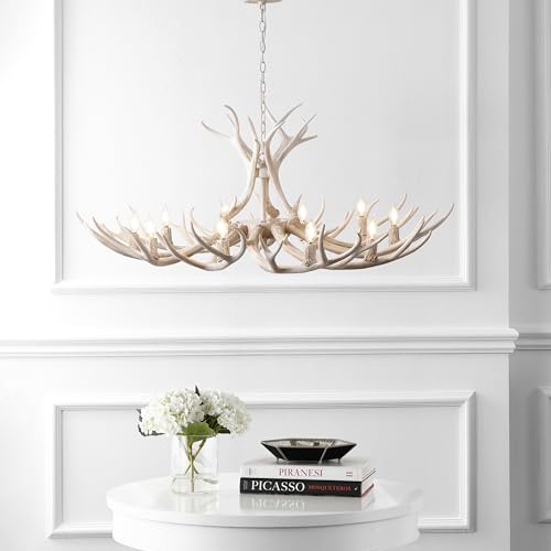 Eldora 10 Light Resin Antler Chandelier 49"