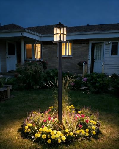 79″ Outdoor Lamp Post Light with Warm Bulb