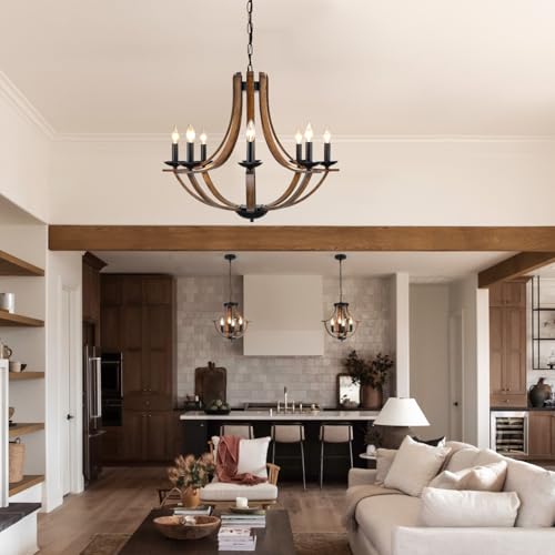 Rustic Farmhouse Dining Room Chandelier Light Fixture