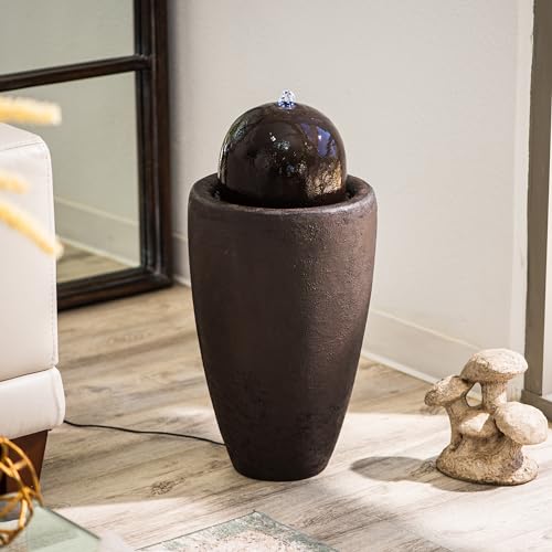 25.98" H Round Stone Indoor