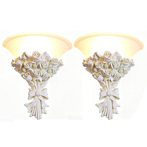 White Flower Wall Sconce 1