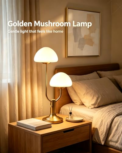 Modern Globe Table Lamp for Bedroom Dimmable Round Ball Lamp