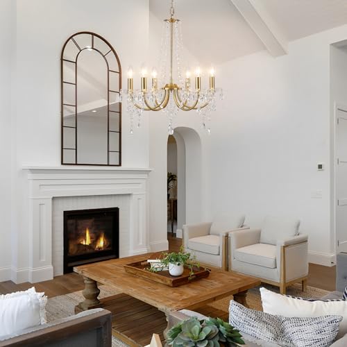 Crystal Gold Chandeliers for Dining Room Modern Ceiling Light Fixture