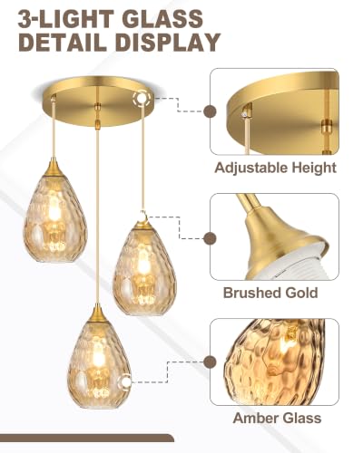 3 Light Pendant Lighting Dining Room Lights Fixture Over Table