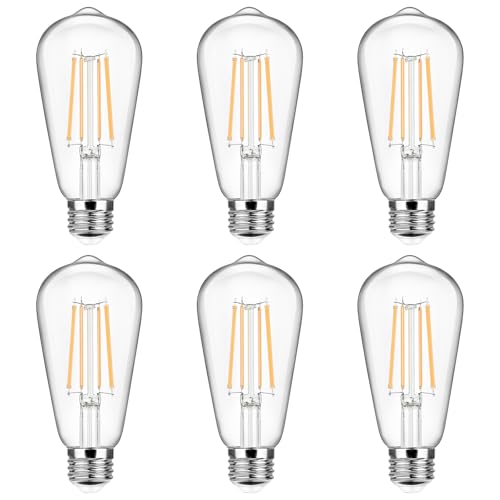 6 Pack Vintage LED Edsion Bulbs 100W Equivalent (6 Count)