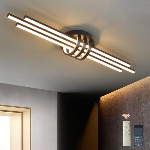 39In Modern Dimmable Linear LED Ceiling Light with Remote